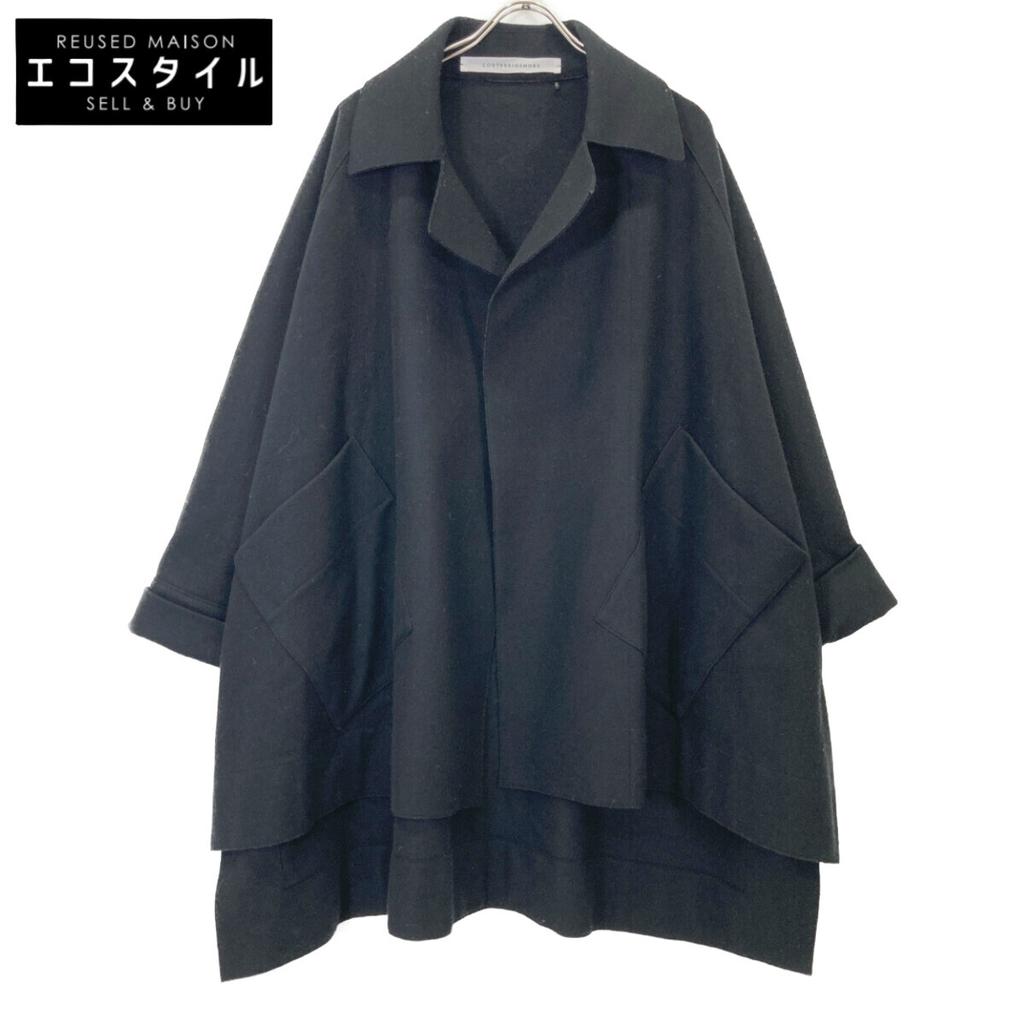 COGTHEBIGSMOKE Black wool square coat coat No description blackUsed