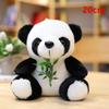Hot 12cm-20cm Lovely Funny Panda With Bamboo Leaves Plush Toys Soft Cute Cartoon Animal Black And White Stuffed Doll Kids Gift