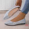 Women's Glitter Ballerina Flat Shoes With Sequins For Parties, Weddings, Everyday Wear
