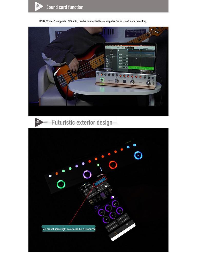 TANK-B Multi-functional Guitar and Bass Effects Pedalboard