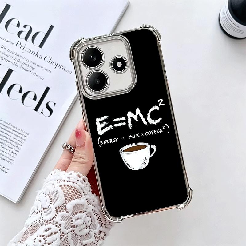 

Black Coffee Fashion Style Plating Phone Case For Xiaomi Redmi Note 14 15 Pro Plus 13 12 11 11S 11T 10 9S 9 5G Anti-Fall Airabag Redmi Note 11 Pro 5G