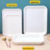 Huíhuáng Large White Rectangular Melamine Serving Tray