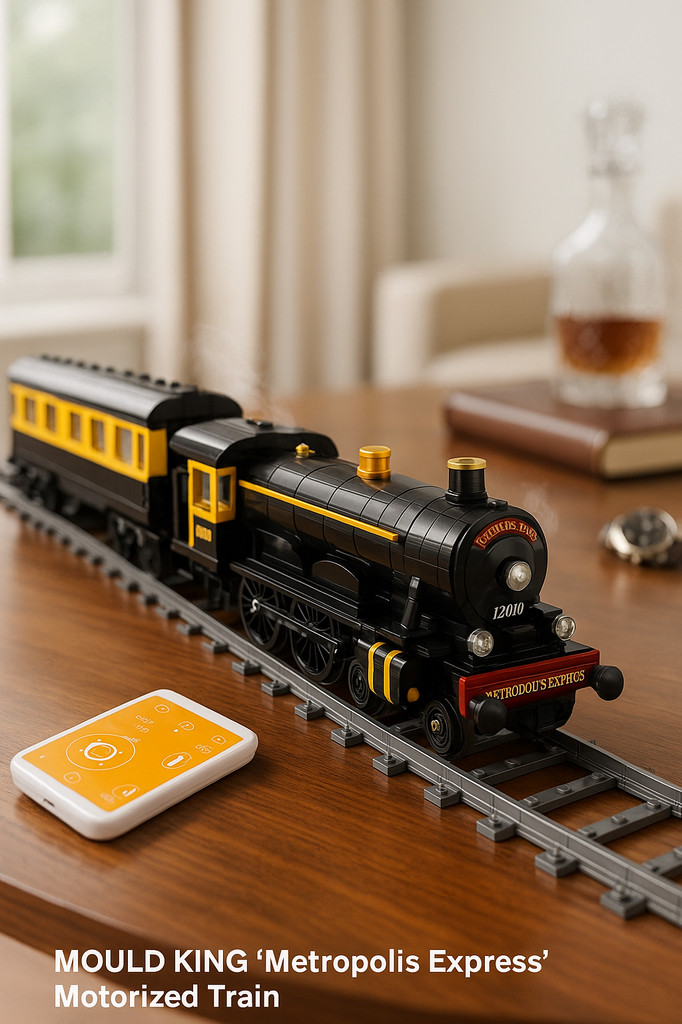 MOULD KING 12010 Technical City Train Motorized Magic Remote Control Train Model Building Blocks Bricks Kids Toys Christmas Gift