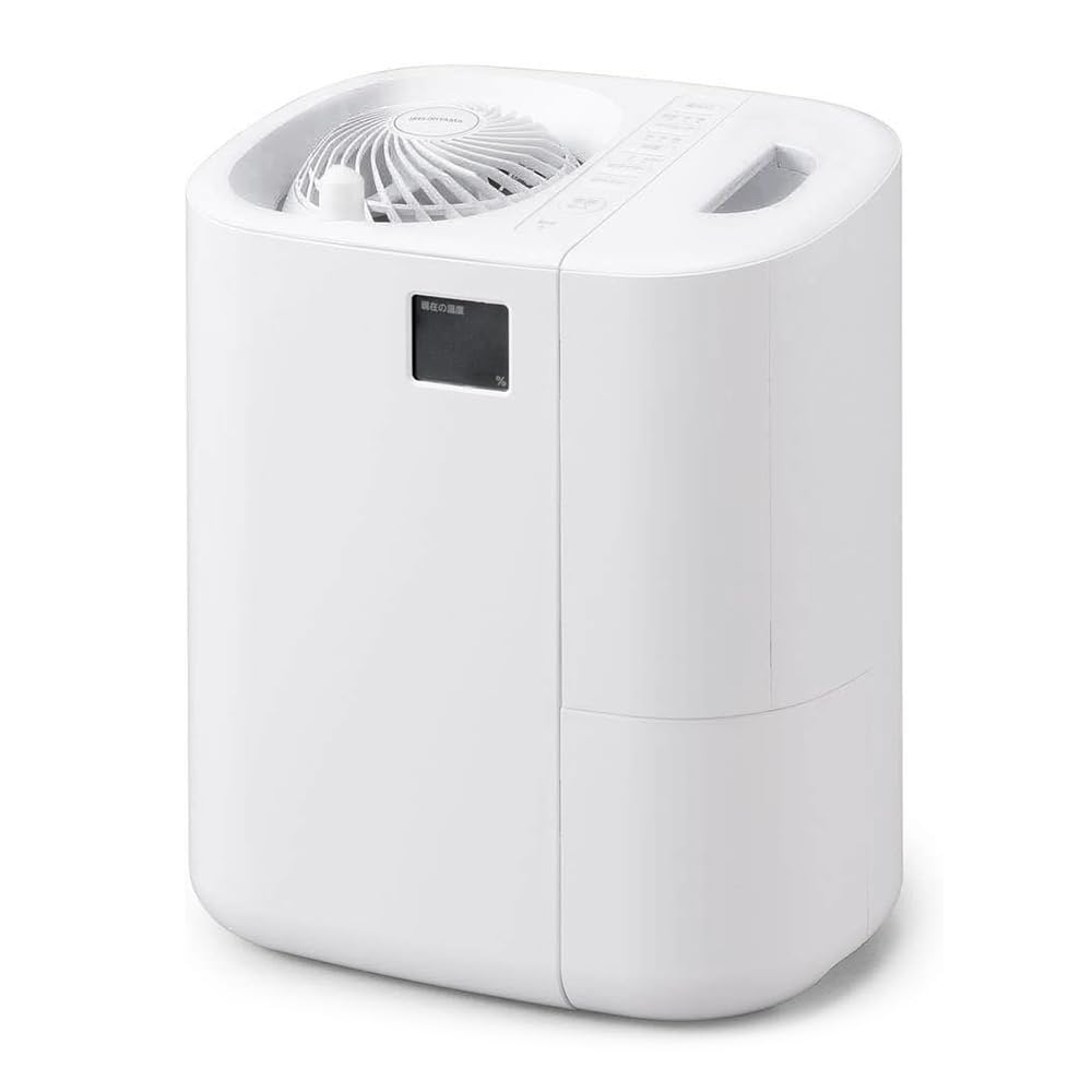 

Iris Ohyama Humidifier Steam Type Ultrasonic Type Hybrid Type Circulator Humidifier Humidification Volume 550ml Tank Capacity 15 Tatami Hours білий