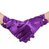Short Satin Wedding Gloves for Brides - Multi-color Options for Stage Performance and Banquets