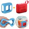 Silicone Case Cover Speaker Protective Cover with Hook for JBL GO4 Portable Silicone Case Cover Protective Case Anti-Drop Speake