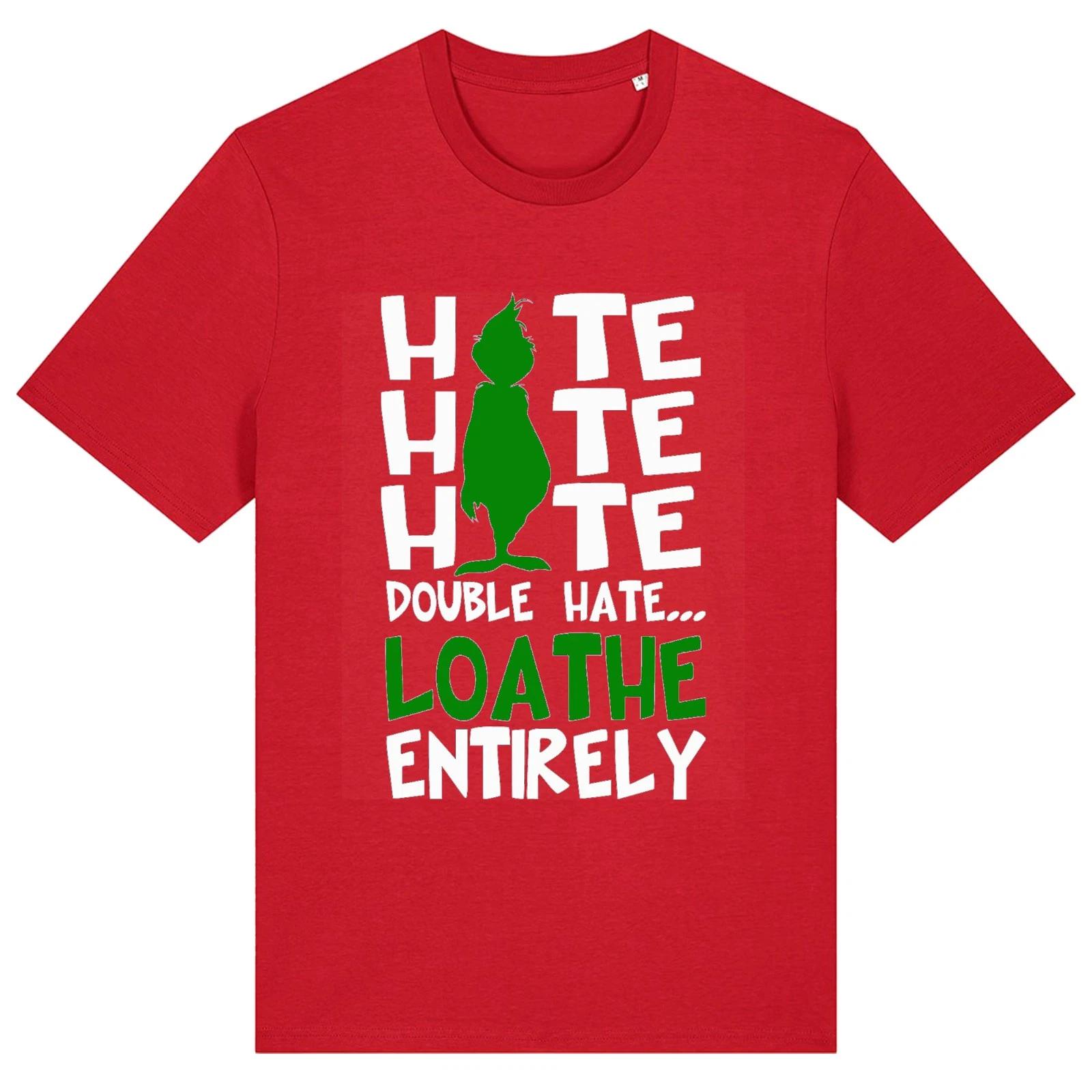 

Double Hate - Unisex T-Shirt Secret Santa Novelty Xmas Christmas Scrooge Grinch S