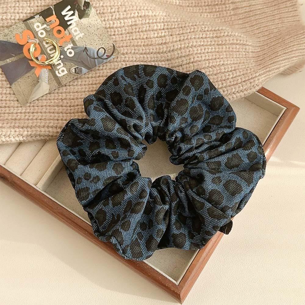New Autumn/Winter Large Leopard Pattern Large Intestine Hairband Balls Hair Rope Lazy Wind Rope Versatile Hair Accessories