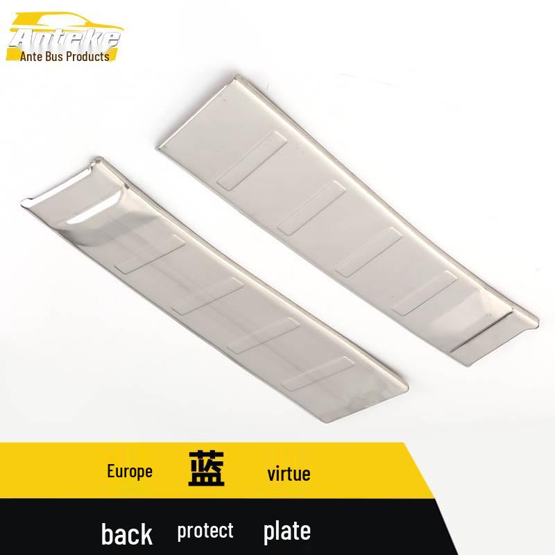 Outlander Rear Bumper Stainless Steel Tailgate Protection Strip and Decorative Sticker Accessories