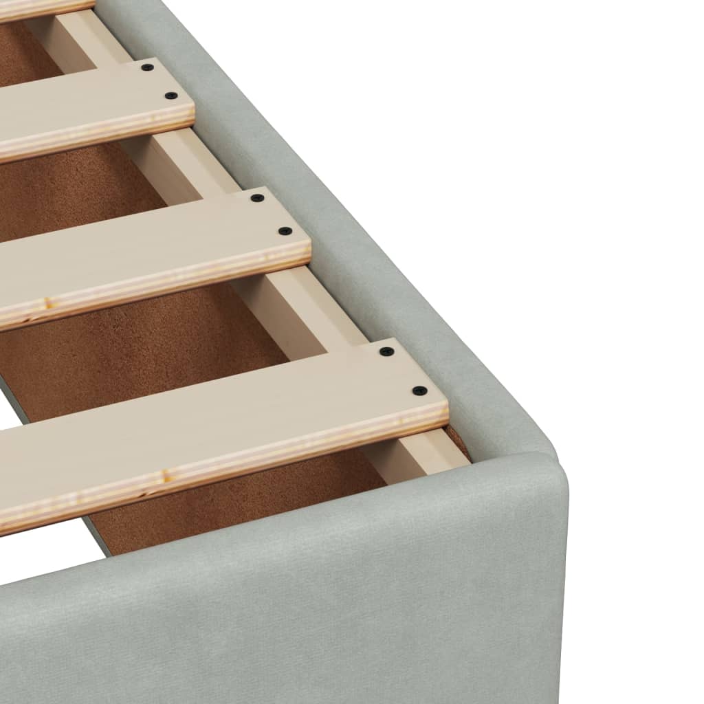 Box Spring Bed with Mattress Light Grey 160 x 200 cm Velvet