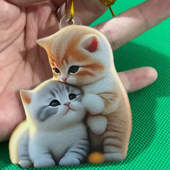 Wisiorek samochodowy Akrylowy 2D Kolorowy Urok Alpaki Kota Dekoracja Samochodu Lekki Wiszący Ornament Pojazdu