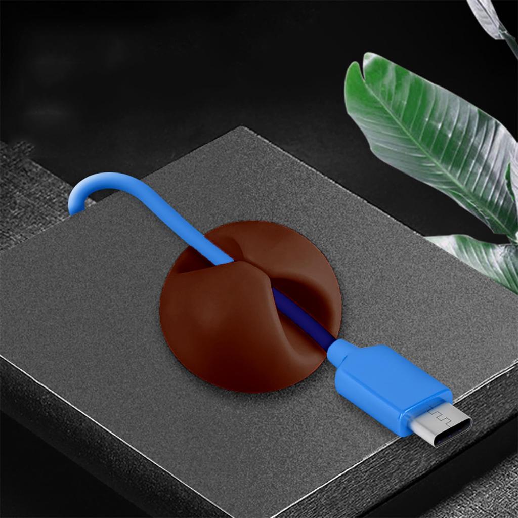 10PCS Desk Cable Organizer Clips for Wire Management Adhesive Cord Holders USB Charging Cables Office Desktop Organization