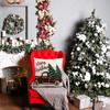 Merry Christmas decoration pillowcase Car Christmas Tree Lattice Pillow cover Sofa Cushion suite room home decoration gift
