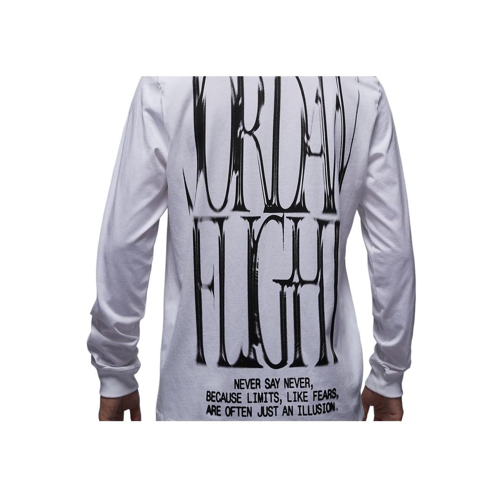 Jordan Comfortable Soft Versatile Long Sleeve T-Shirt Men Tops White Black FZ1935-100