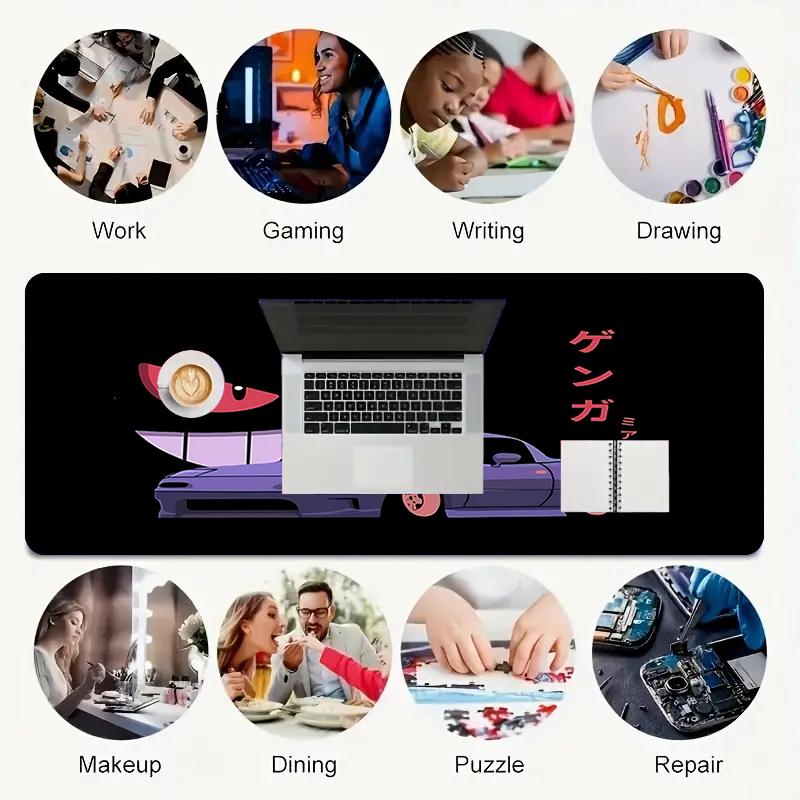1Pc Car Shadows Gaming Mouse Pad Keyboard Desk Mat Non-slip Rubber Lock Edge Waterproof Computer Mousepad for Office Home Decor Ey153