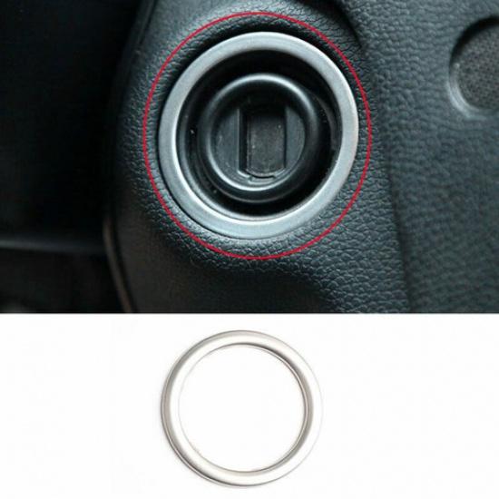 Cover Trim For Benz E-Class Start Button Ignition Switch Silver Steel 2009-2015