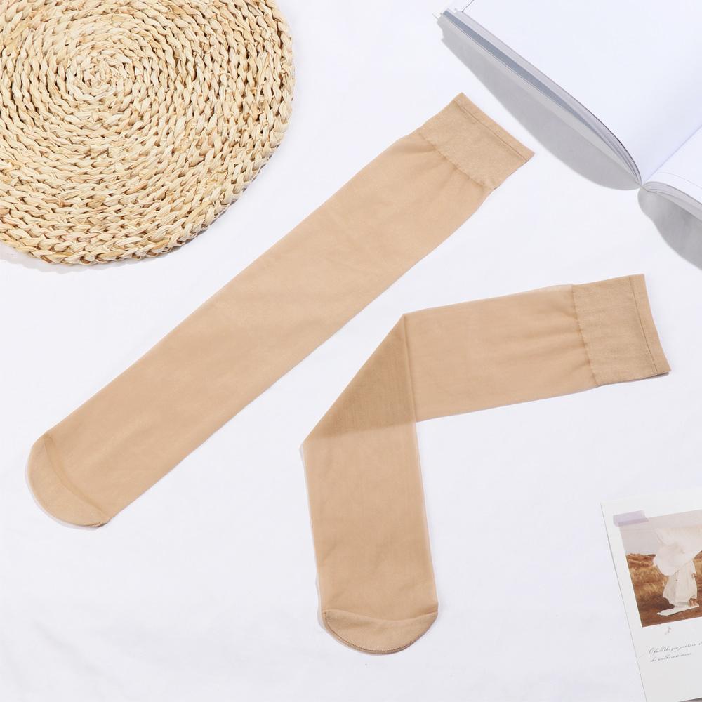 Girls Elastic Transparent Women's Socks Over Calf High Long Socks Stockings