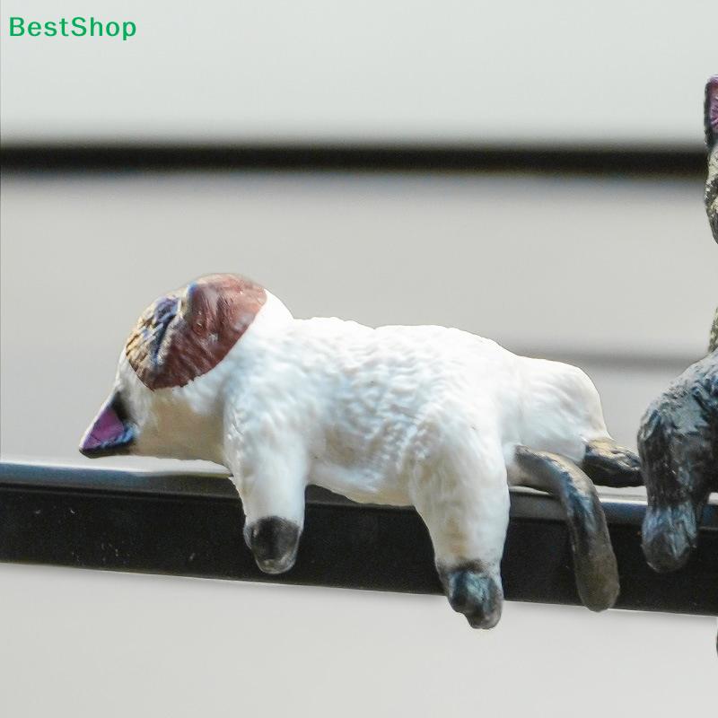 5PCS Cute Cat Figurines - Adorable Cat Car Dashboard Ornaments (Lying/Sitting Poses) for Car Interior Decor & Desk Decoration