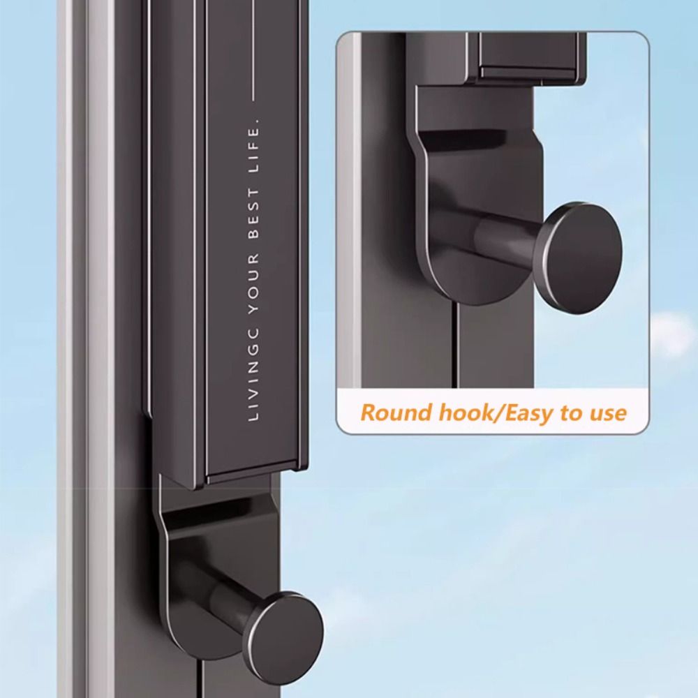 Wall Mounted Clothes Drying Rack No Drilling Hanging Clothes Rack Folding Clothes Hanger  Home Use