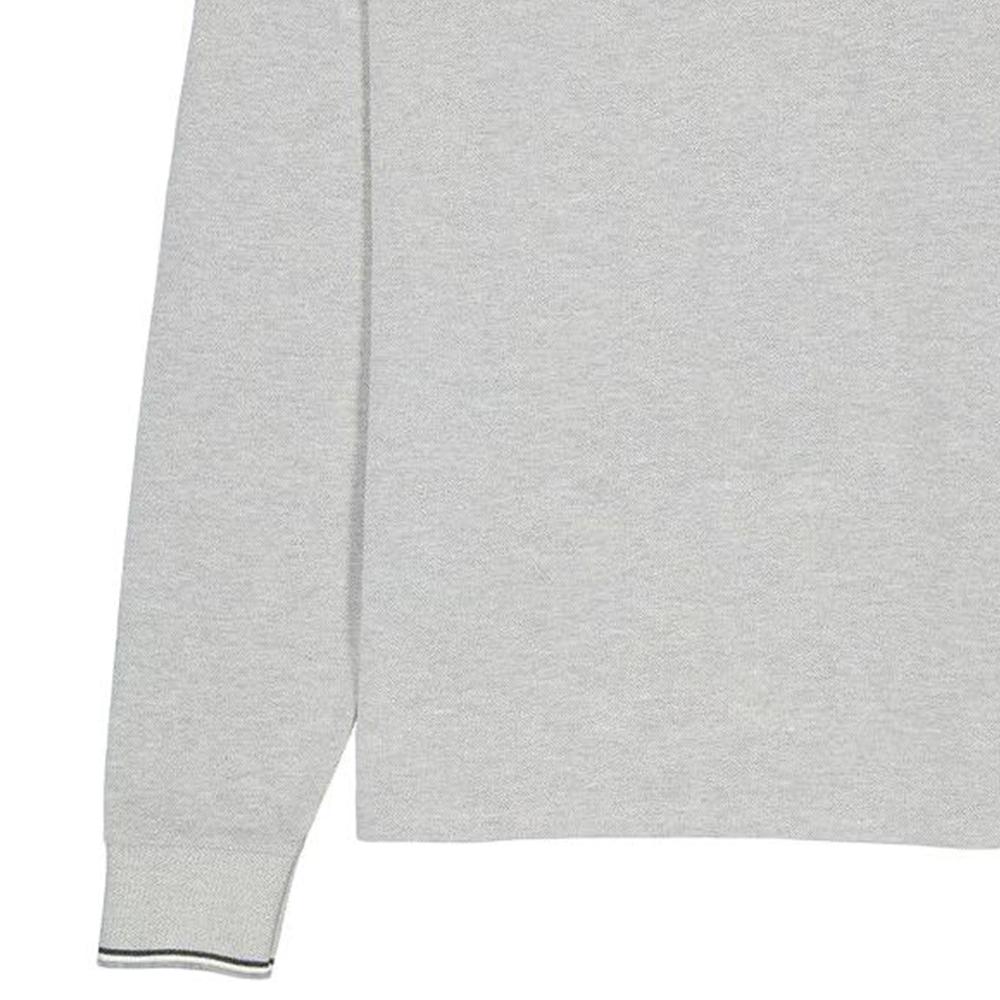 Polo Ralph Lauren SS24 Pony Embroidered Striped Trim Long Sleeve Polo Shirt Men tops Gray MNPOKNI16821648-020