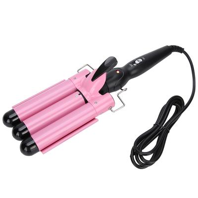 3 Barrel Curling Iron Wand Adjustable Hair Curler Waver Crimper Hair Styling Tool ~