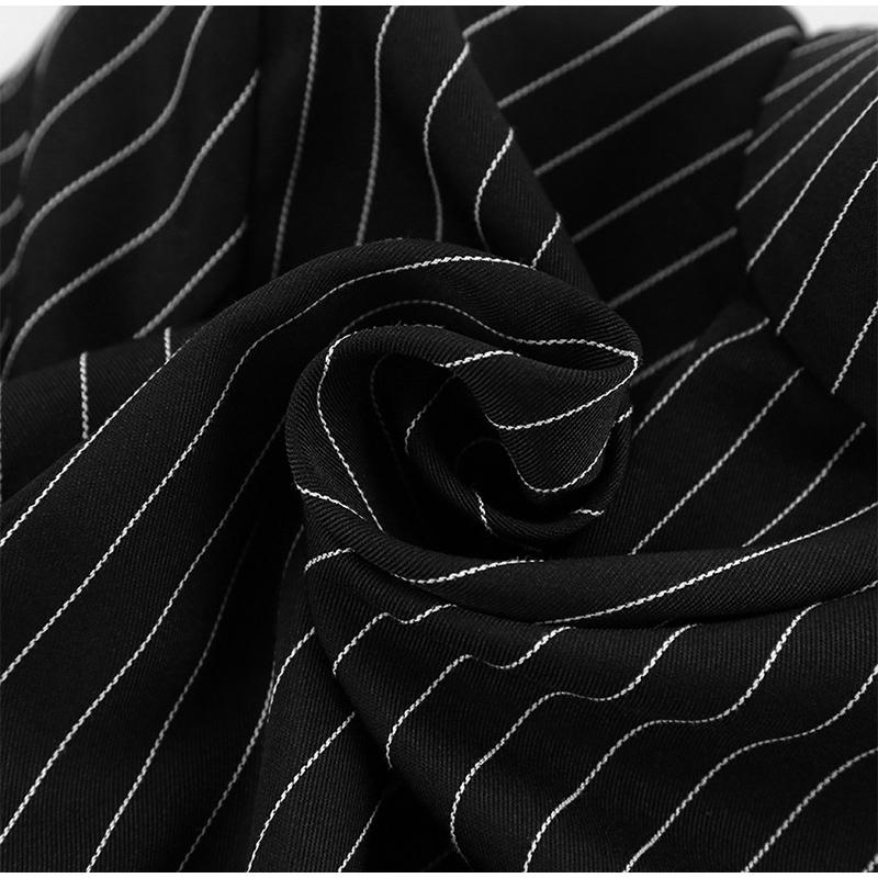 2025 New Spring Autumn Vintage Coats for Women Fashion French Style Long Sleeve Jackets Striped Turn-down Collar Commuter Outerwear