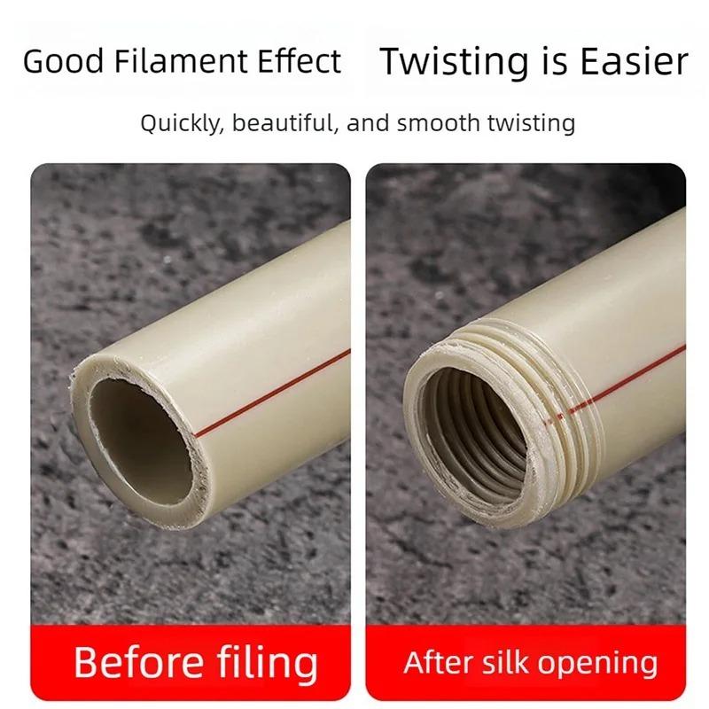 Pipe Thread Cutting Tool Water Pipe Inner Outer Integrated Wire Cutter Pipe Thread Tool Electric Drill 4/6 Points Water Pipe