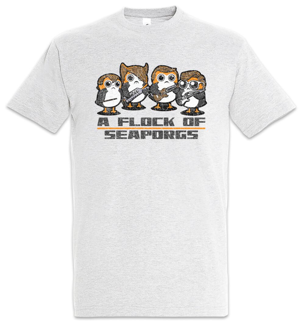 A Flock Of Seaporgs T-Shirt Star Porg Porgs Fun Wars Band Music Teacher Drummer S