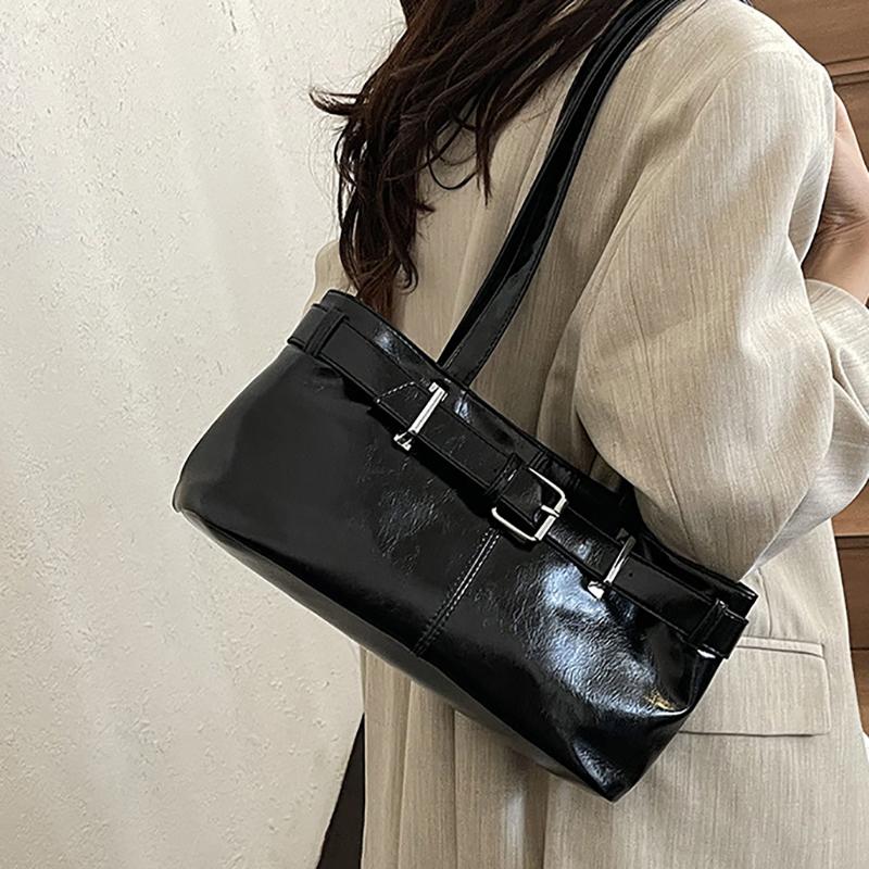 Borsa a Mano Vintage da Donna Grande Capacità 2025 Borsa da Sottobraccio per il Pendolarismo Borsa Tote Casual Coreana a Spalla Singola