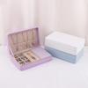  Leather Jewelry Box Light Luxury Earrings Necklace Storage Box with Lock Jewelry Organizers Storage