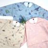 Lemayer self-directed baby food long-sleeved waterproof bib infant tactile play apron, beige dinosaur S, 1 piece, 1 piece