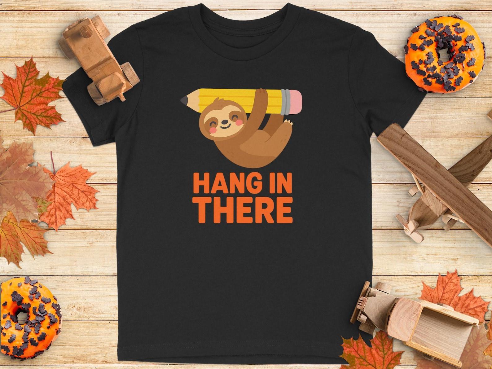 Hang In There Sloth T-Shirt, Motivational Gift * Youth T-Shirt 130