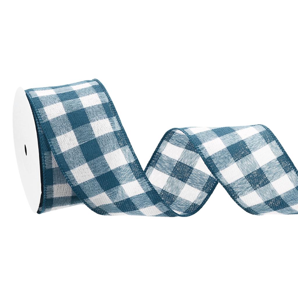 Plaid Wired Edge Ribbons Fall Plaid Burlap Ribbon Check Ribbon for Thanksgiving Autumn Party DIY Craft Bow Wrapping 10 Yard/Roll