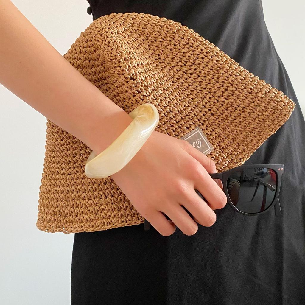 Simple geometric square round resin bracelet exaggerated temperament bracelet niche fashion high sense jewelry women