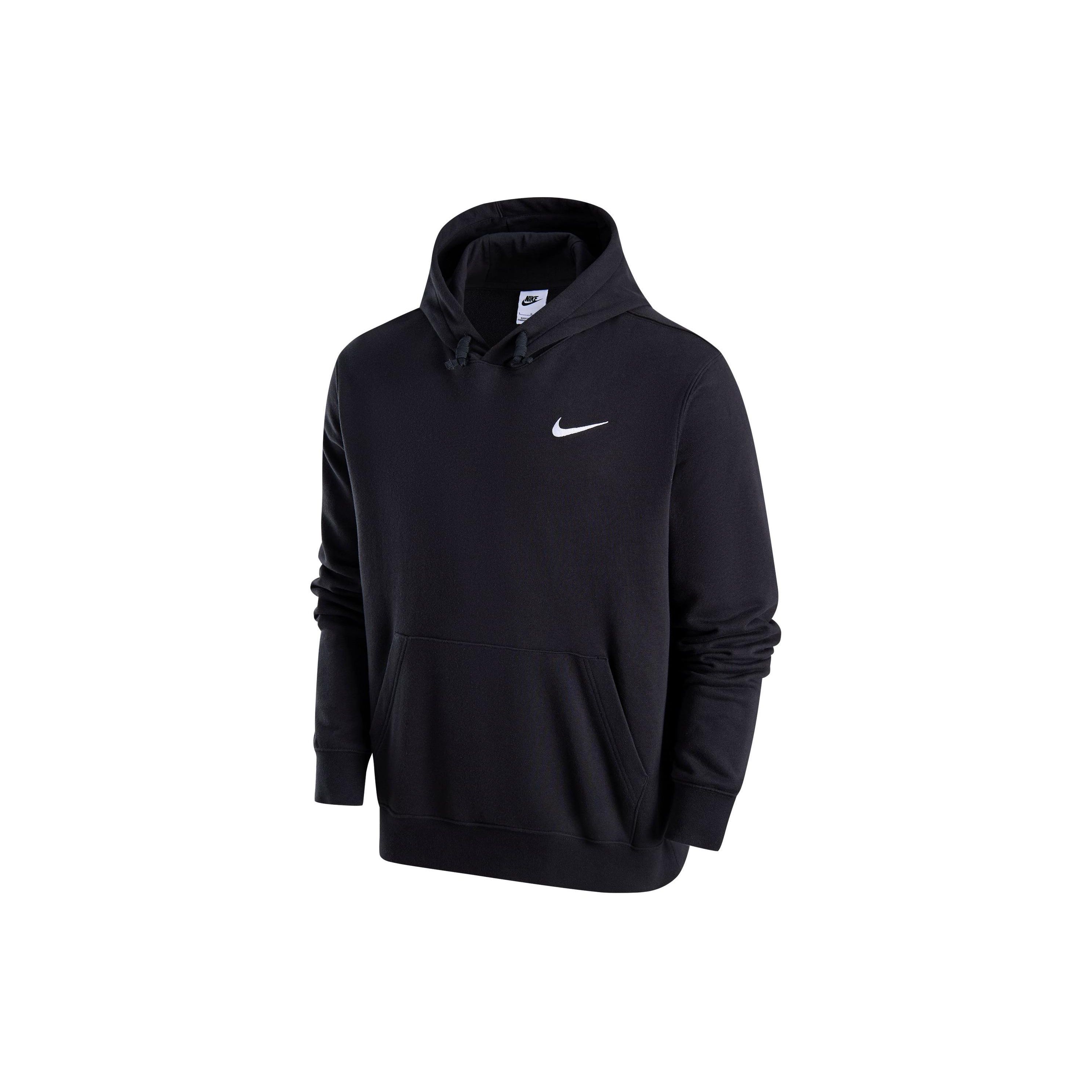 Nike Logo Comfortable Casual Sports Long Sleeve Hoodie Men Hoodies Black White HF1177-010 S