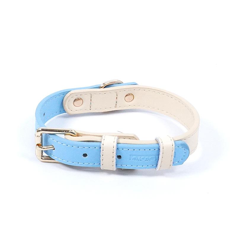 

Dog Collar Leather Anti-Lost Anti-Strangle Collar Dog Leash Walking Rope Neck Sleeve for Small and Medium Dogs Pet Supplies S