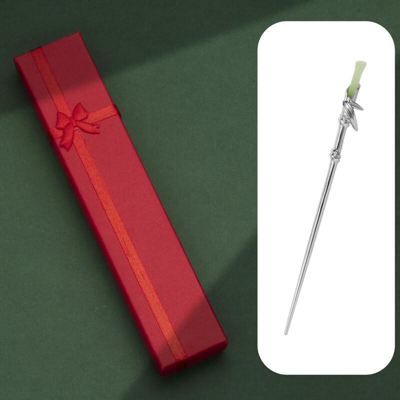 Jiu Wen Bao Stříbrná 925 Zelený Bambusový Vlasový Špendlík