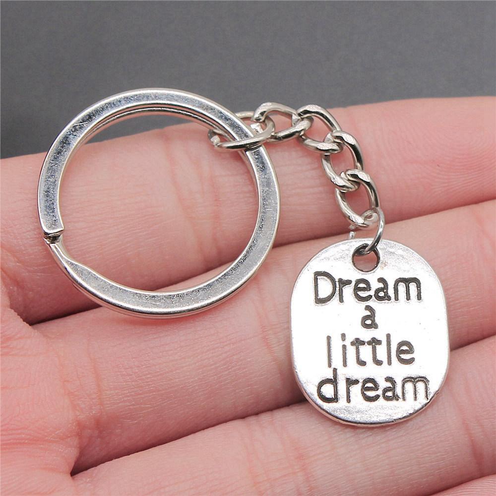 28mm Key Ring Text Tags Friendship Minimalist Jewelry Components QY049