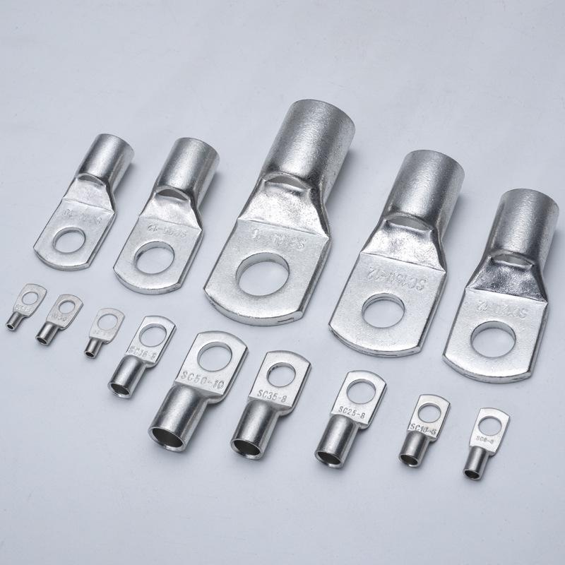 SC Series Thin-Walled Copper Lug Terminal with Peep Hole for Wire Crimping and Connection