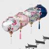 12 Inch Flower Printed Hanging Cloth Lantern Chinese Spring Festival Home Bedroom Decor Wedding Party Outdoor Lantern Ornaments