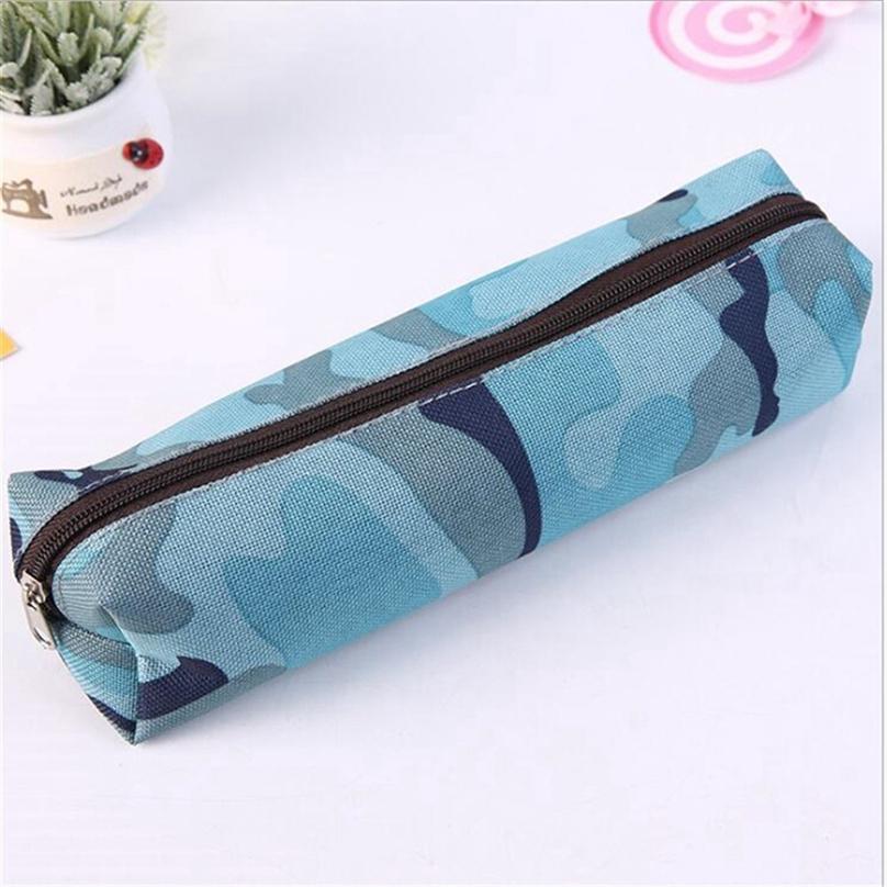 Fashion Boys Creative Military Student Pencil Case Stationery Storage Bag