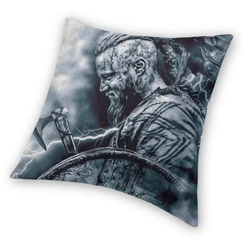 Ragnar Lothbrok Viking Throw Pillow Decor Home Viking King Luxury Cushion Cover Velvet Pillowcase