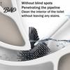 Cleaning Brush Long Handle Toilet with Anti-Slip Grip, Silicone Bristles Curved Resistant Double Head for Deep Stain Removal