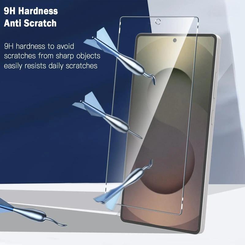 4 stk Skjermbeskytter For Samsung Galaxy S24 S25 Ultra S23 S22 S21 Plus Herdet Glass Fingeravtrykkslås Skjermbeskyttelsesfilm