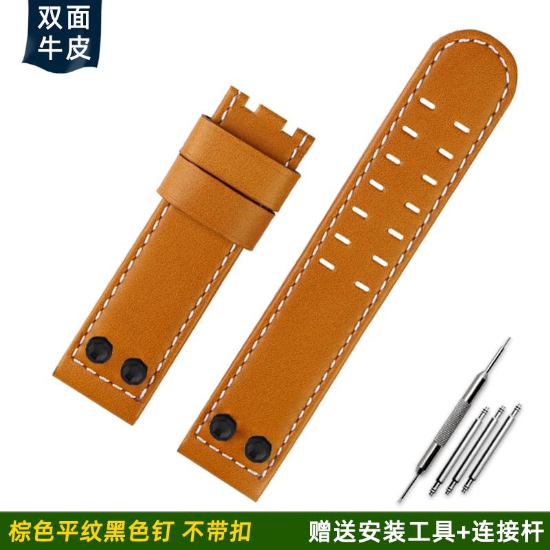 For Hamilton Khaki Field H78646733 H78626583 Metal Rivet Watchband 22 24mm Leisure Business Genuine Leather Watch Strap Bracelet