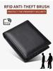 Men's Genuine Leather RFID Blocking Multi-Card Wallet with Coin Purse