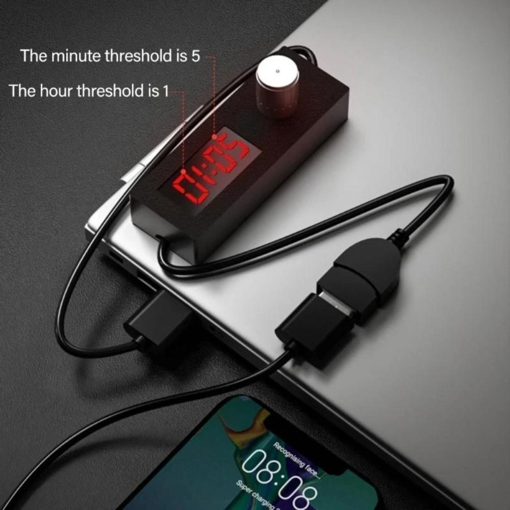 Interruttore Timer USB con Display Digitale Affidabile, Cavo di Alimentazione Regolabile Portatile, Interruttore di Spegnimento Automatico, Gestione Alimentazione