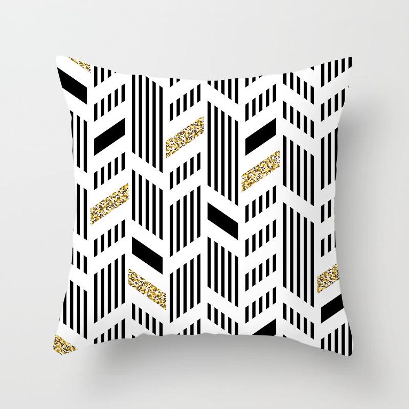 Modern Simple Geometric Abstract Peach Leather Velvet Pillow Case Home Sofa Car Pillow Cushion Cover