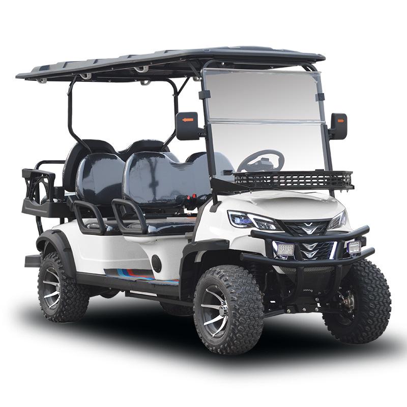 6-Seater Off-Road Electric Golf Cart, 72V Lithium Battery, 5kW Motor, 120km Range Sightseeing Vehicle