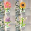 Sunflower Rose Lotus Lily Of The Valley Hyacinth Flowerpot Building Gift Blocks